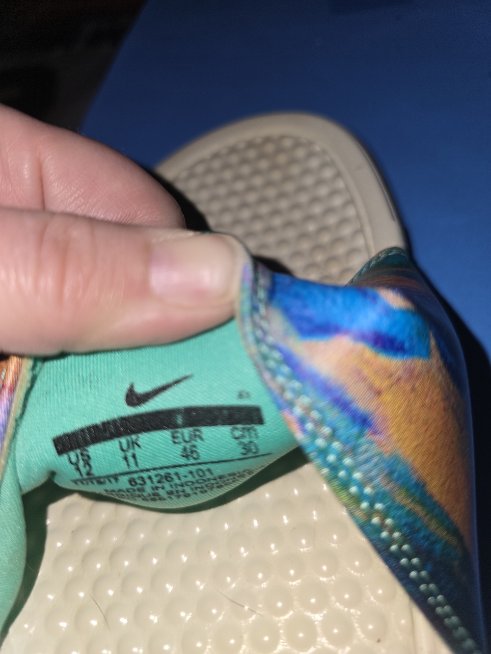 Nike Marble Print Benassi Slides Size 12M. Offers Welcome - Picture 4 of 4